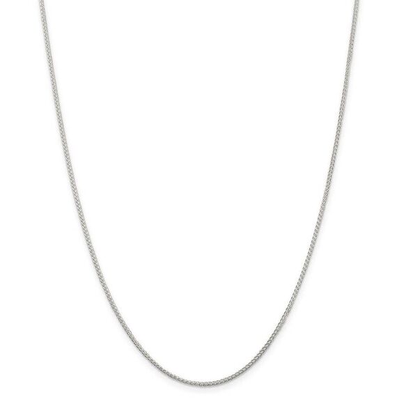 1.25mm, Sterling Silver Round Solid Spiga Chain Necklace, 16 Inch - Picture 3 of 8